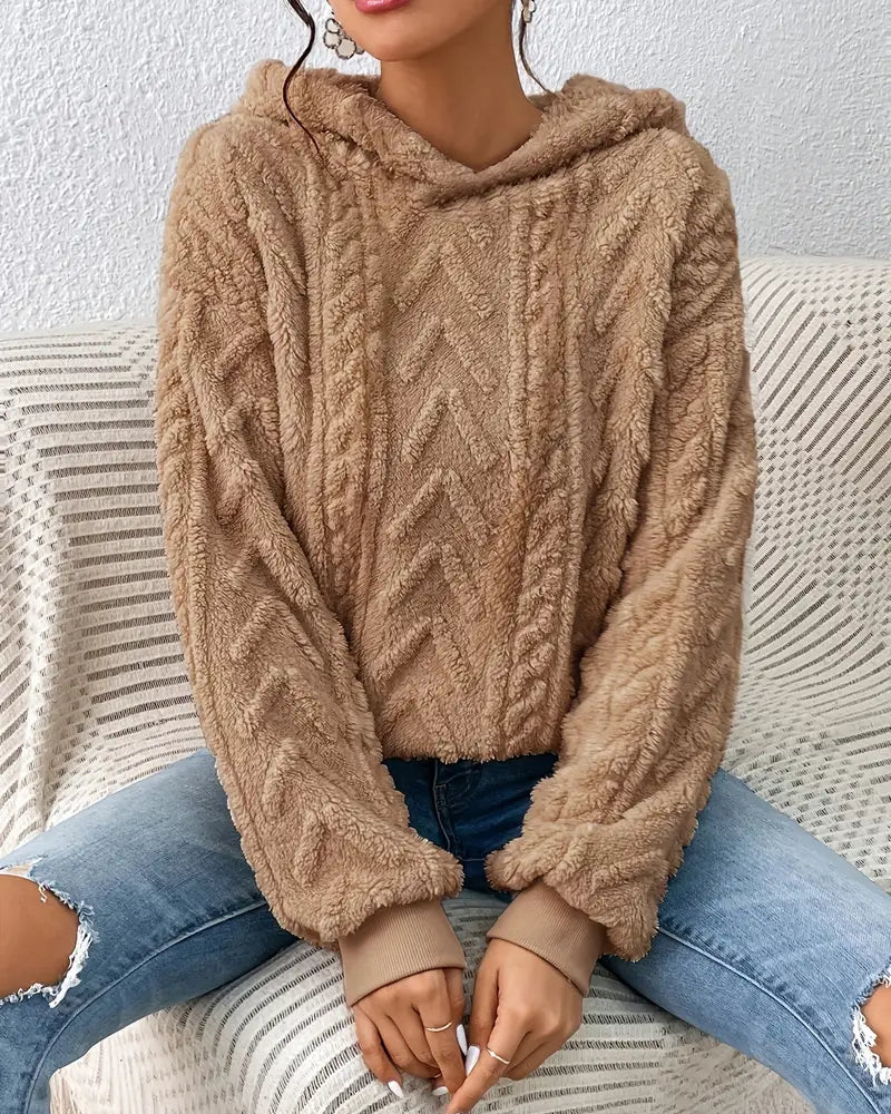 Moletom Sherpa Feminino com Capuz Bia