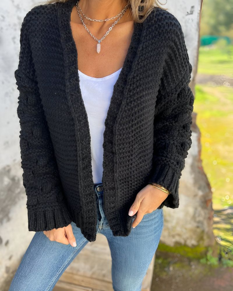 Cardigan Feminino de Tricô Artesanal Carol
