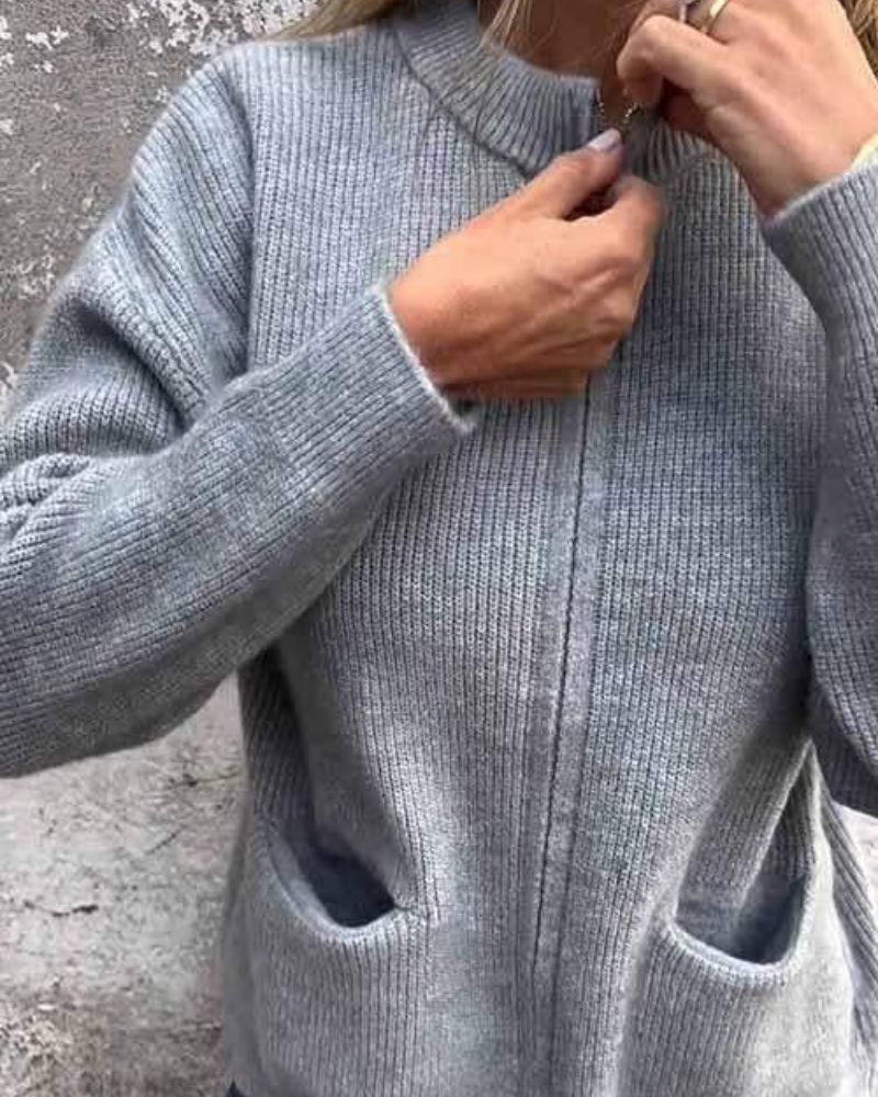 Cardigan Feminino de Tricô com Bolsos Quélia