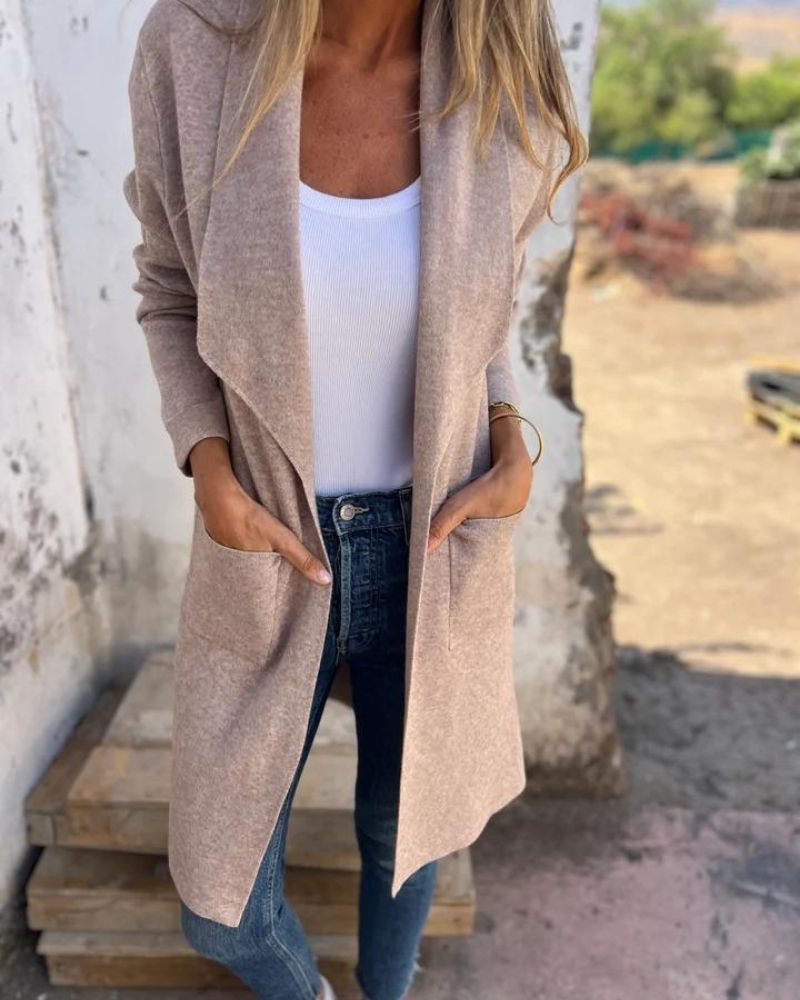 Casaco Feminino Leve Estilo Cardigan Egona