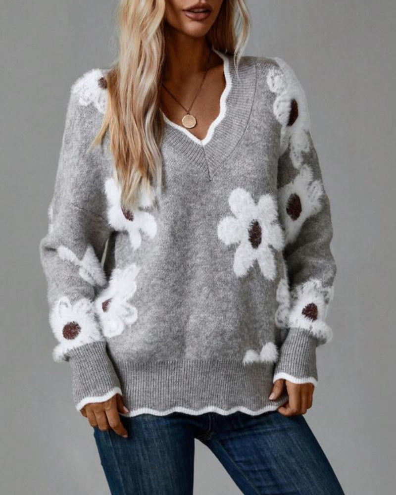 Suéter Feminino Estampa Floral Mariana