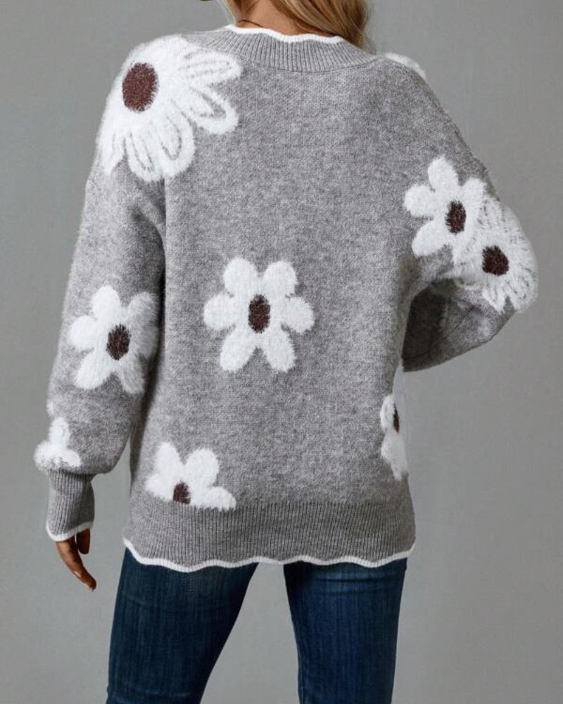 Suéter Feminino Estampa Floral Mariana