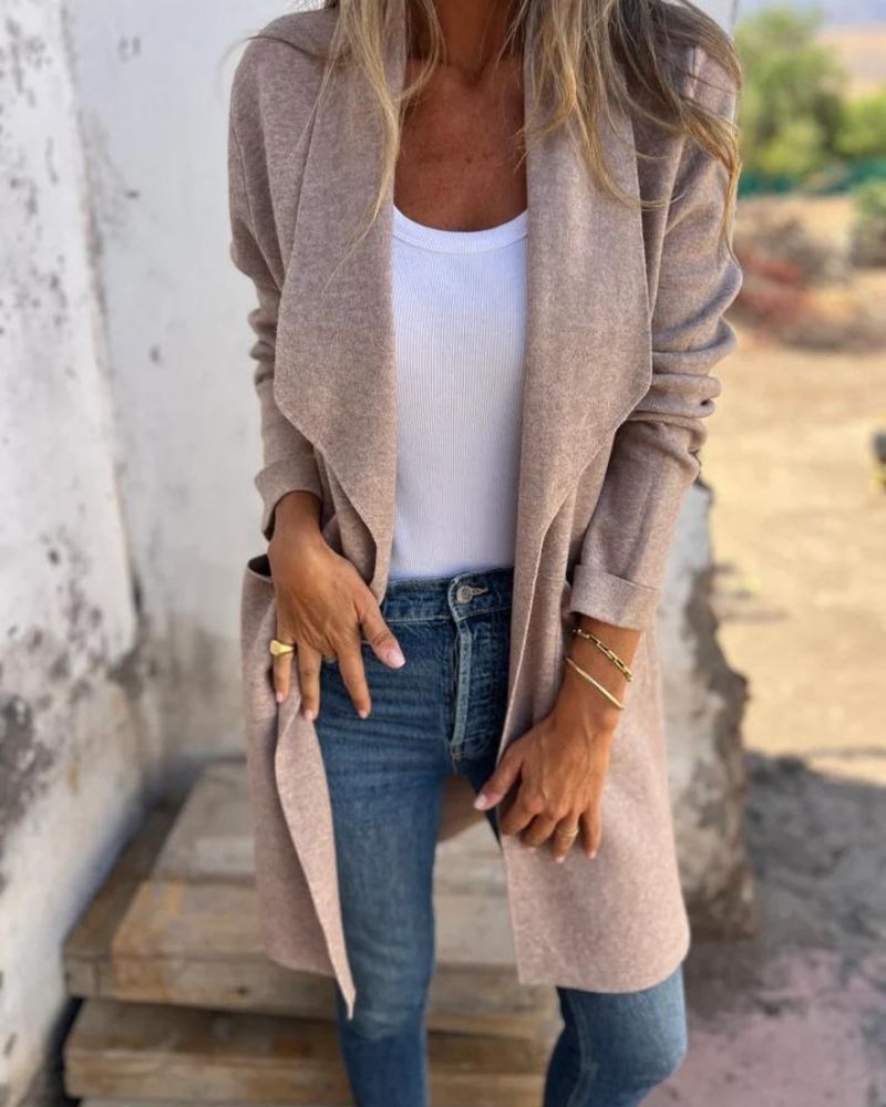Casaco Feminino Leve Estilo Cardigan Egona