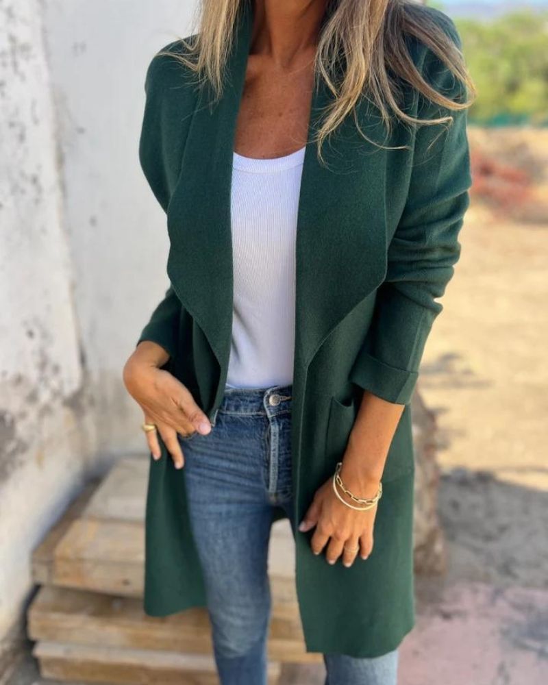 Casaco Feminino Leve Estilo Cardigan Egona