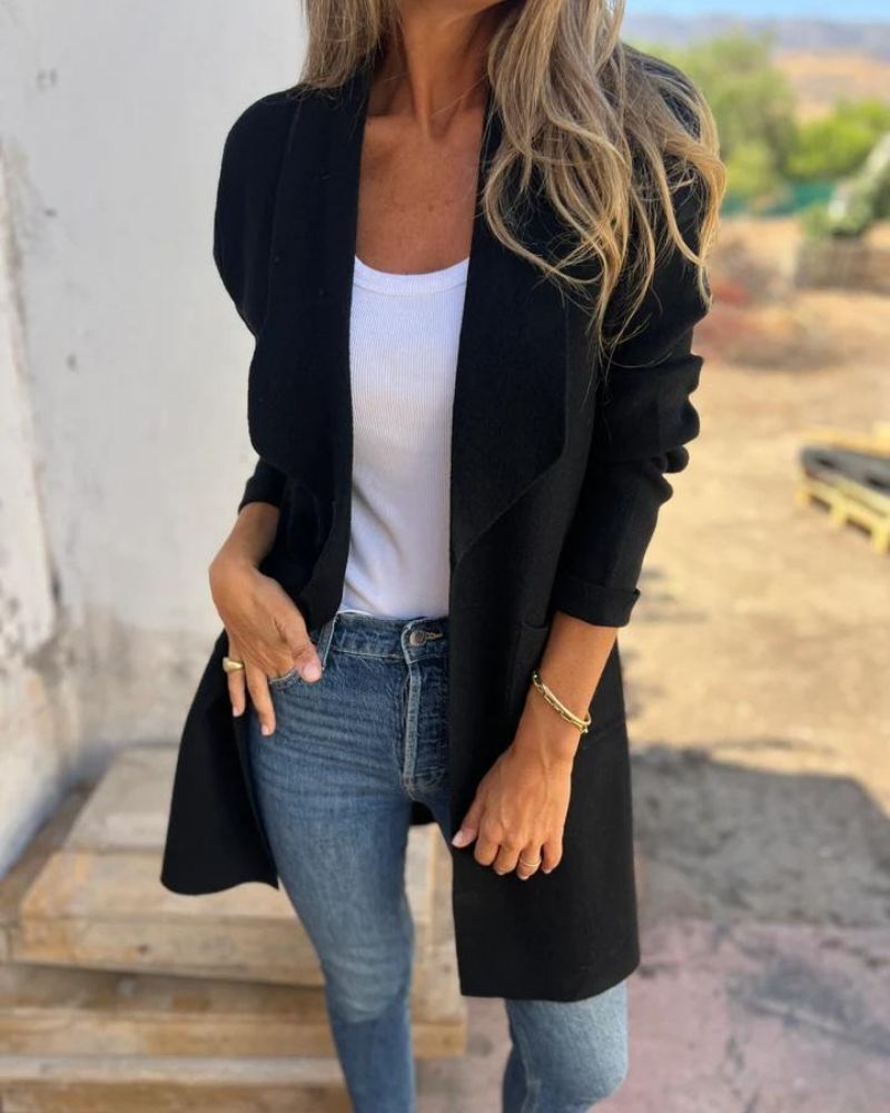 Casaco Feminino Leve Estilo Cardigan Egona