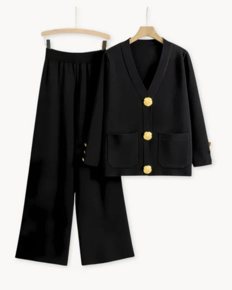 Conjunto Feminino de Alfaiataria com Blazer Alongado e Calça Reta Isabela