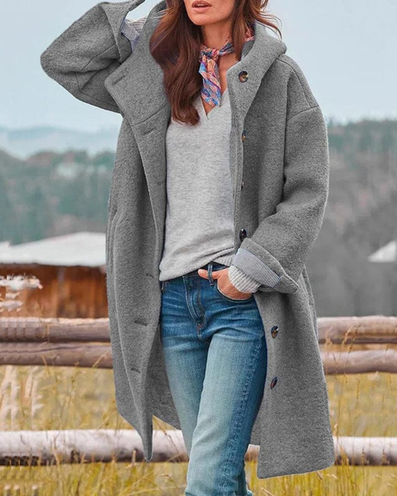 Casaco Oversized Feminino com Capuz Dena