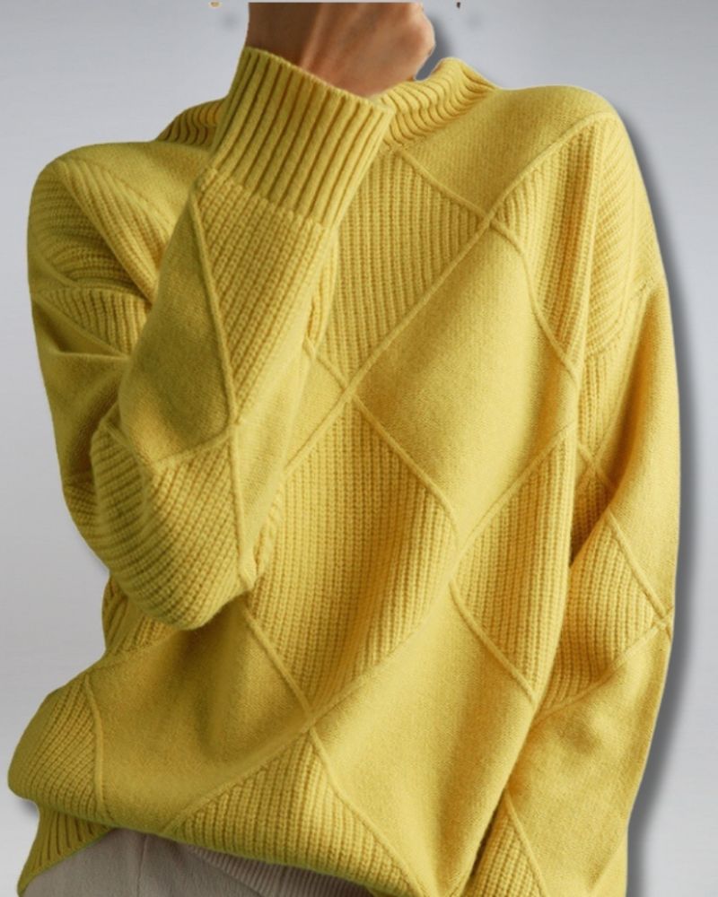 Suéter Feminino de Tricô Elegante com Gola Alta Ana