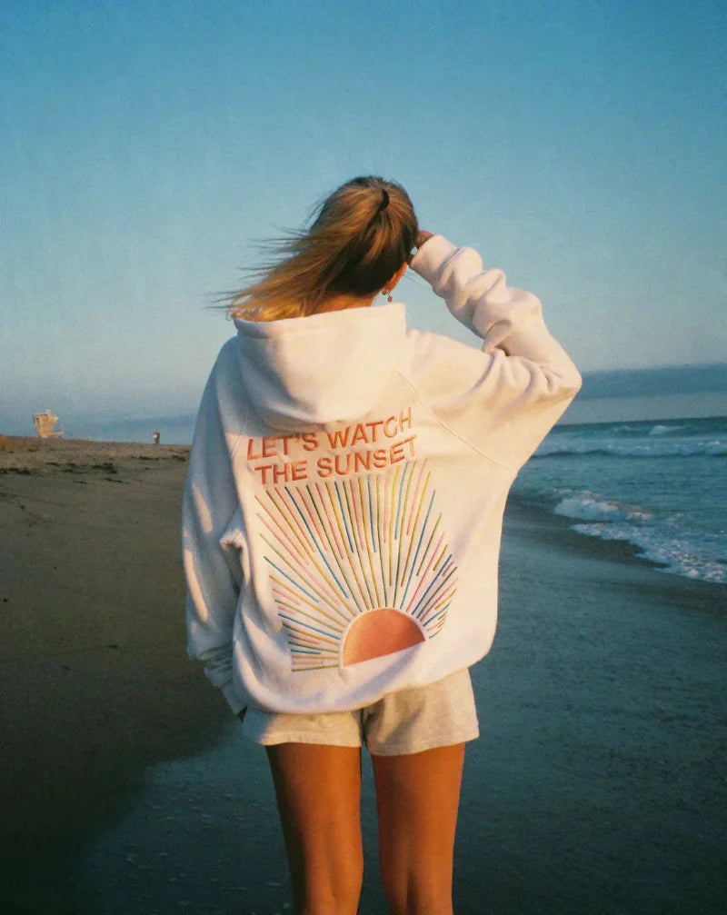 Moletom com Capuz 'Let's Watch the Sunset' Lívia
