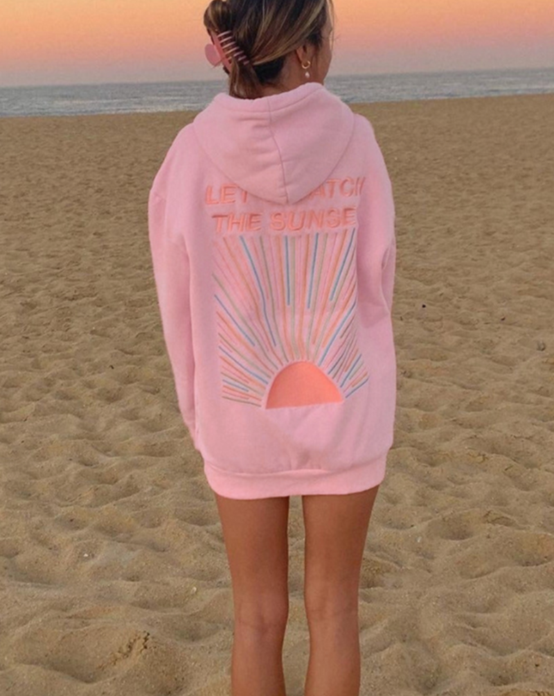 Moletom com Capuz 'Let's Watch the Sunset' Lívia