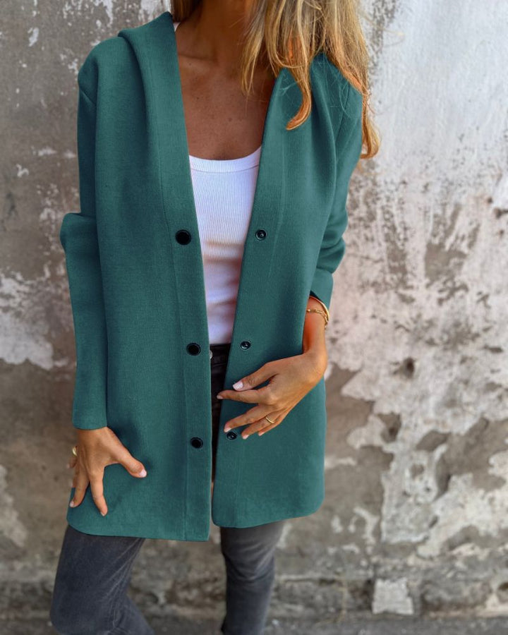 Casaco Feminino Alongado com Capuz Nora