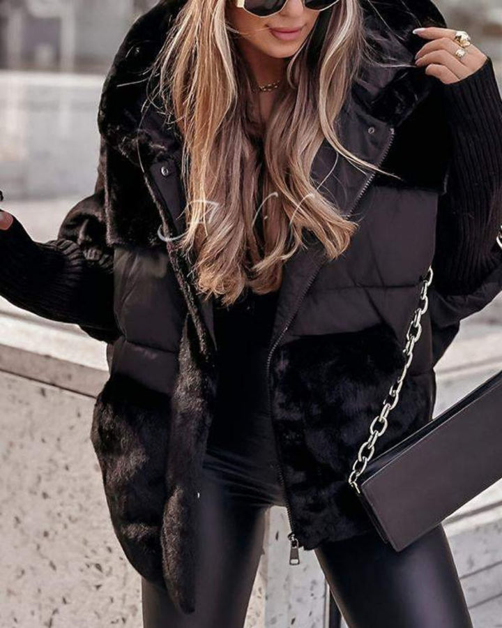 Jaqueta Feminina Puffer com Capuz Raina