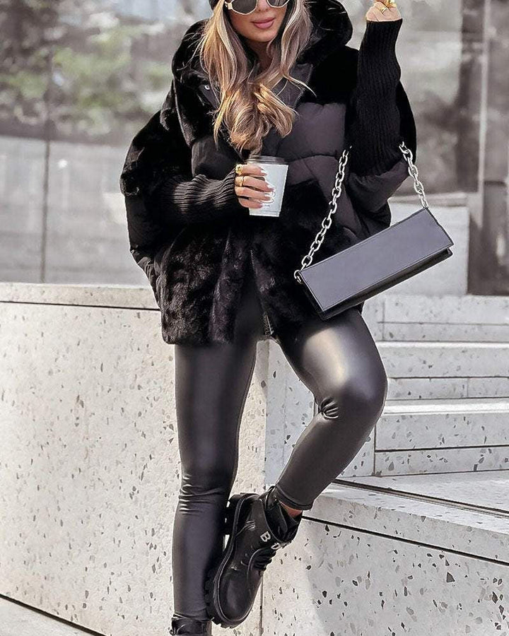 Jaqueta Feminina Puffer com Capuz Raina