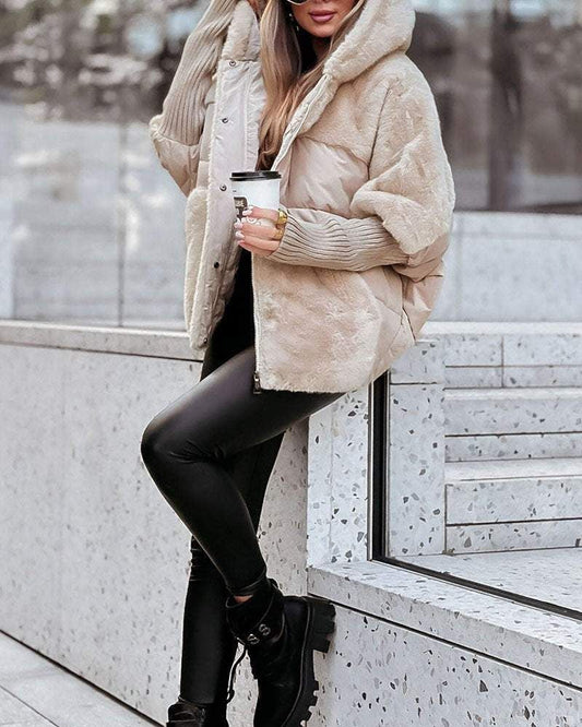 Jaqueta Feminina Puffer com Capuz Raina