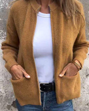 Cardigan Feminino de Tricô com Bolsos Quélia