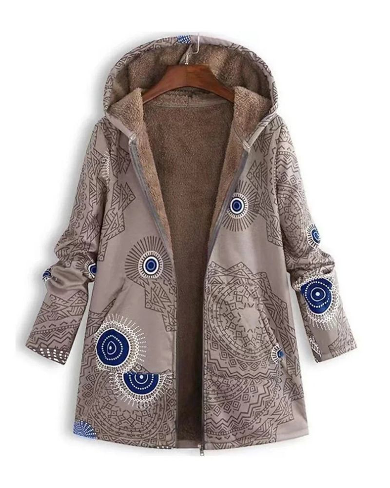 Parka Feminina Estampada com Forro de Pelúcia e Capuz Zoe - 2