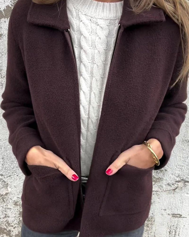 Jaqueta Feminina de Moletom Peluciado Fernanda