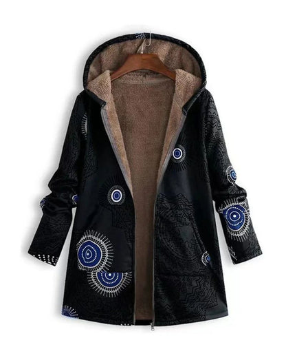 Parka Feminina Estampada com Forro de Pelúcia e Capuz Zoe - 4