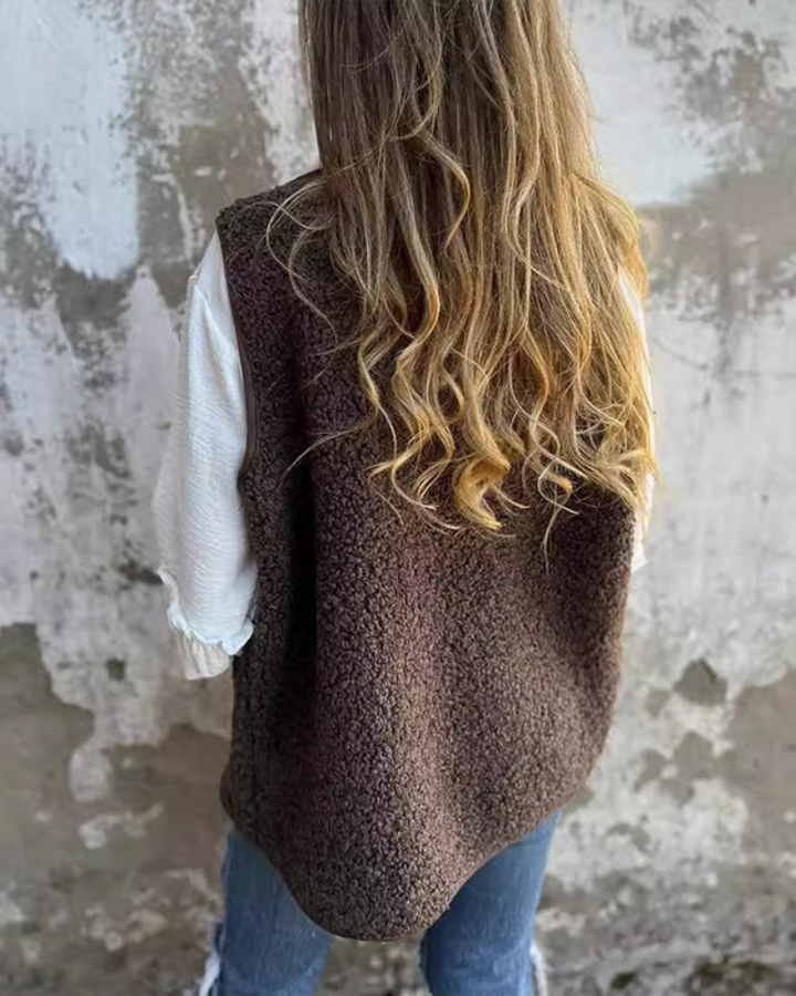 Colete Feminino Forrado em Pelúcia Daniela