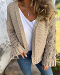 Cardigan Feminino de Tricô Artesanal Carol