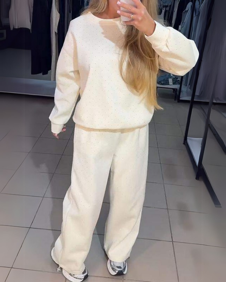 Conjunto Feminino de Moletom Comfy com Brilho Olívia