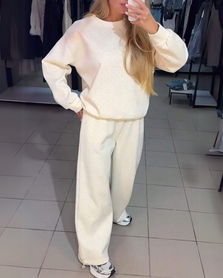 Conjunto Feminino de Moletom Comfy com Brilho Olívia