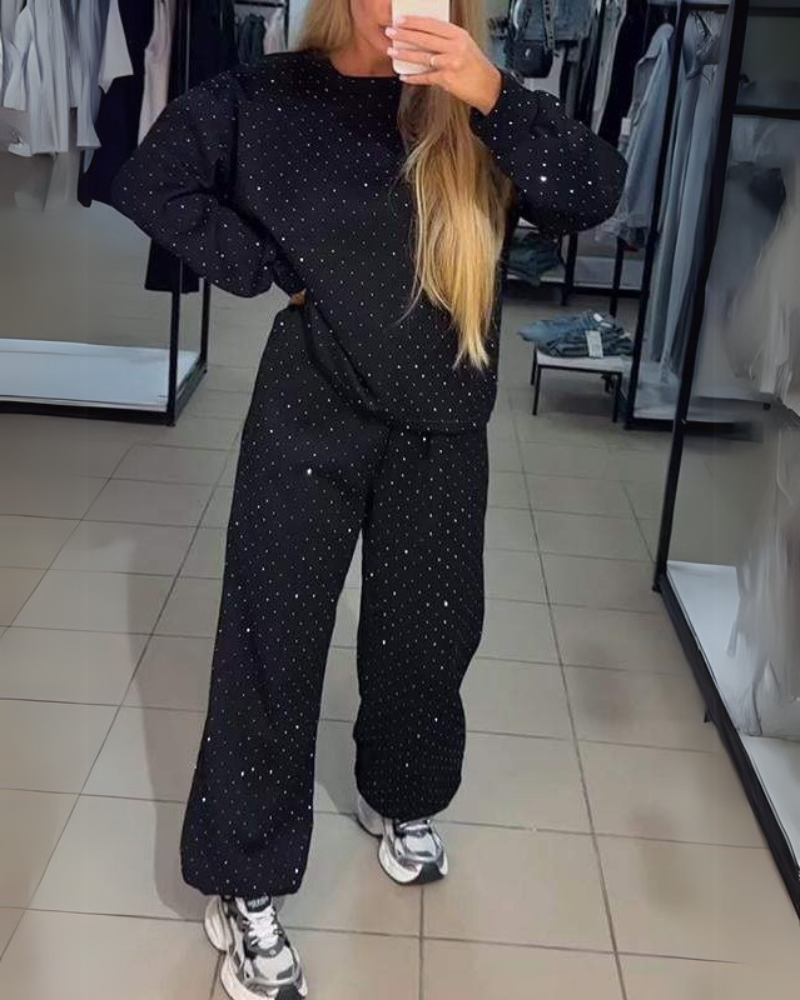 Conjunto Feminino de Moletom Comfy com Brilho Olívia - 2