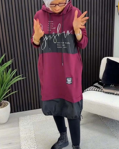 Vestido Feminino Estilo Moletom com Capuz - 7