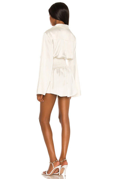 Vestido Feminino Gola de Cetim Paty