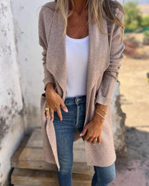 Casaco Feminino Leve Estilo Cardigan Egona