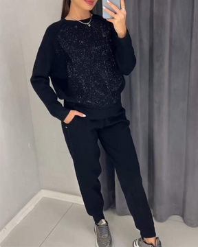 Conjunto Feminino em Malha com Brilho Whitney