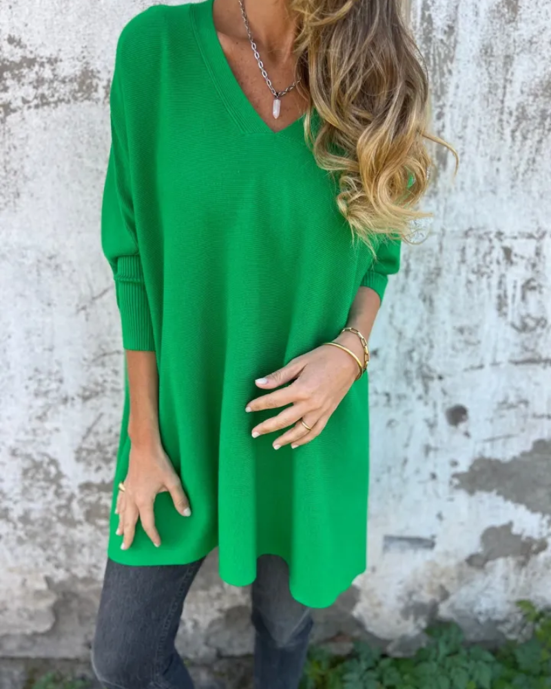Blusa Feminina Oversized com Decote V em Malha Leve Júlia - 6