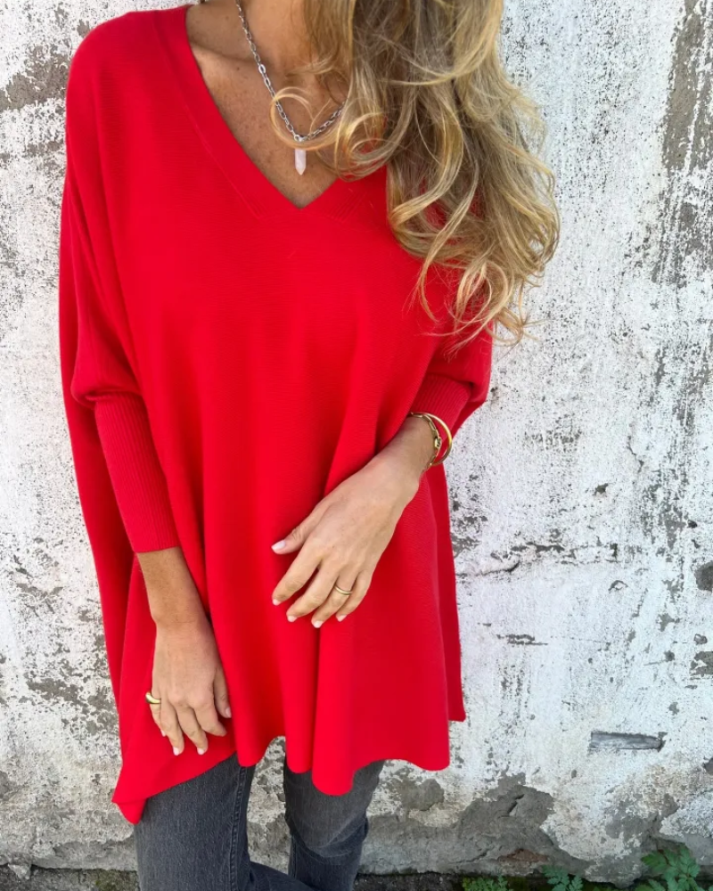 Blusa Feminina Oversized com Decote V em Malha Leve Júlia - 7
