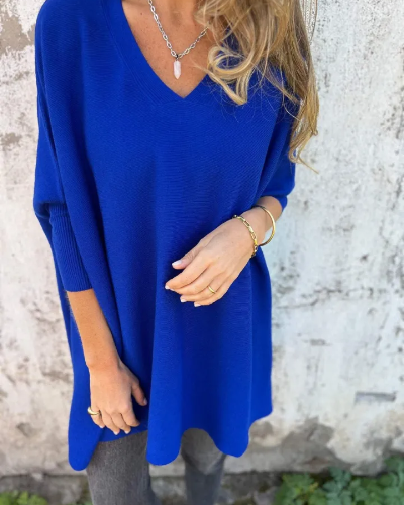 Blusa Feminina Oversized com Decote V em Malha Leve Júlia - 8