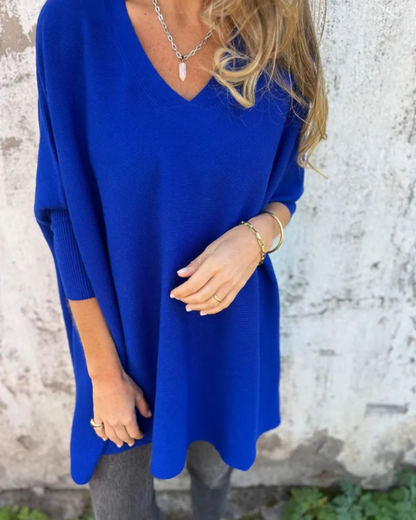 Blusa Feminina Oversized com Decote V em Malha Leve Júlia - 8