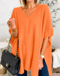 Poncho Liso com Gola V e Caimento Solto Rafaela