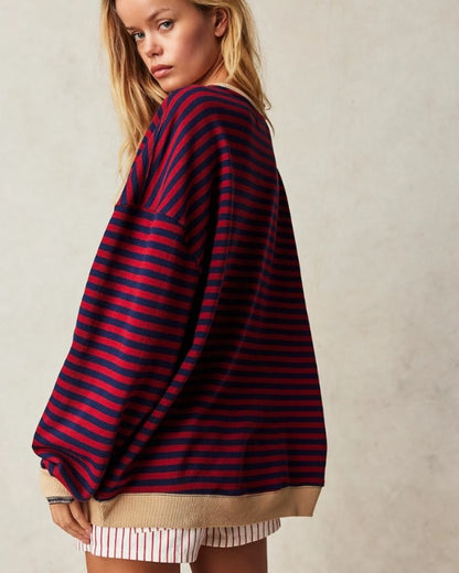 Blusa Listrado Oversized Rebeca