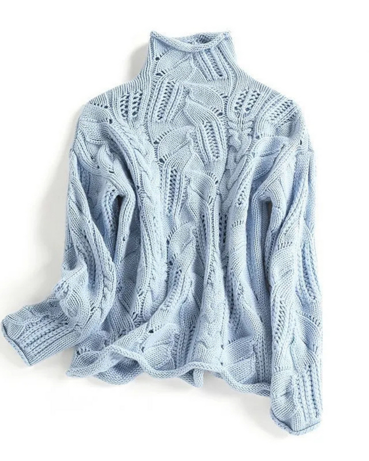 Suéter Feminino de Cashmere Gola Alta Maíra