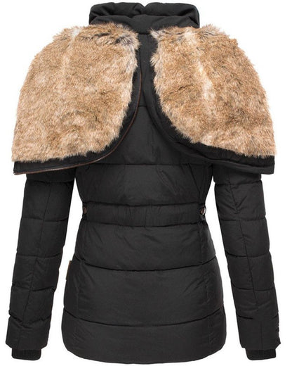 Jaqueta Feminina Puffer com Capuz Forrado em Pelo Liena - 2