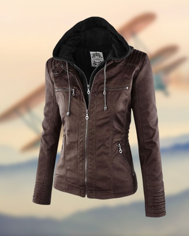 Jaqueta Feminina Estilo Biker com Capuz Raquel - 3