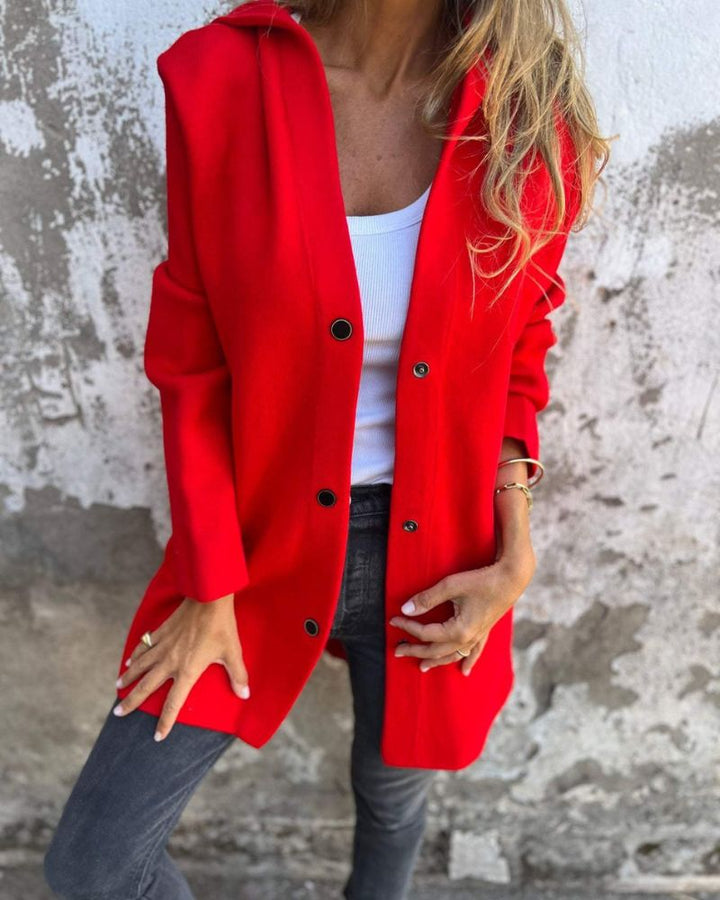 Casaco Feminino Alongado com Capuz Nora