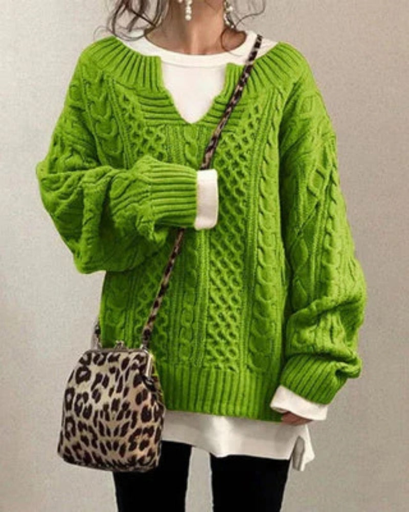 Suéter Feminino de Tricô Oversized Rosa - 6