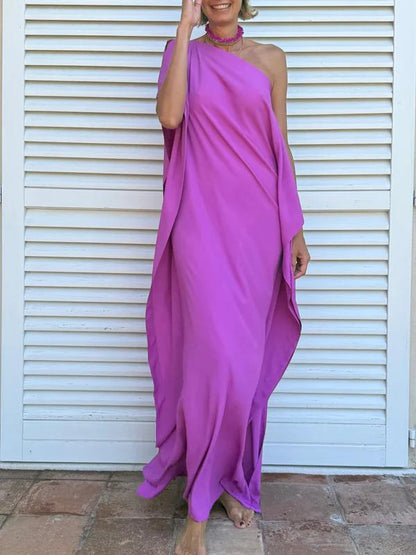 Vestido Assimétrico Leve com Cinto