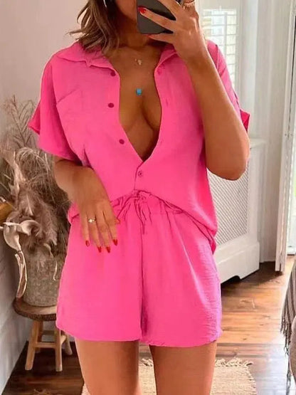Conjunto Feminino Shorts e Camisa Manga Curta - 6