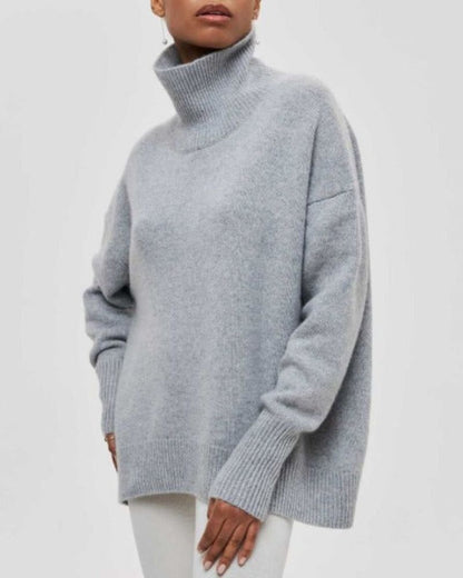 Blusa Feminina Oversized com Gola Alta Sabrina - 6