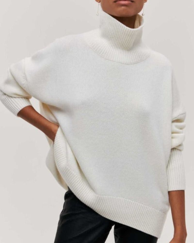 Blusa Feminina Oversized com Gola Alta Sabrina - 8
