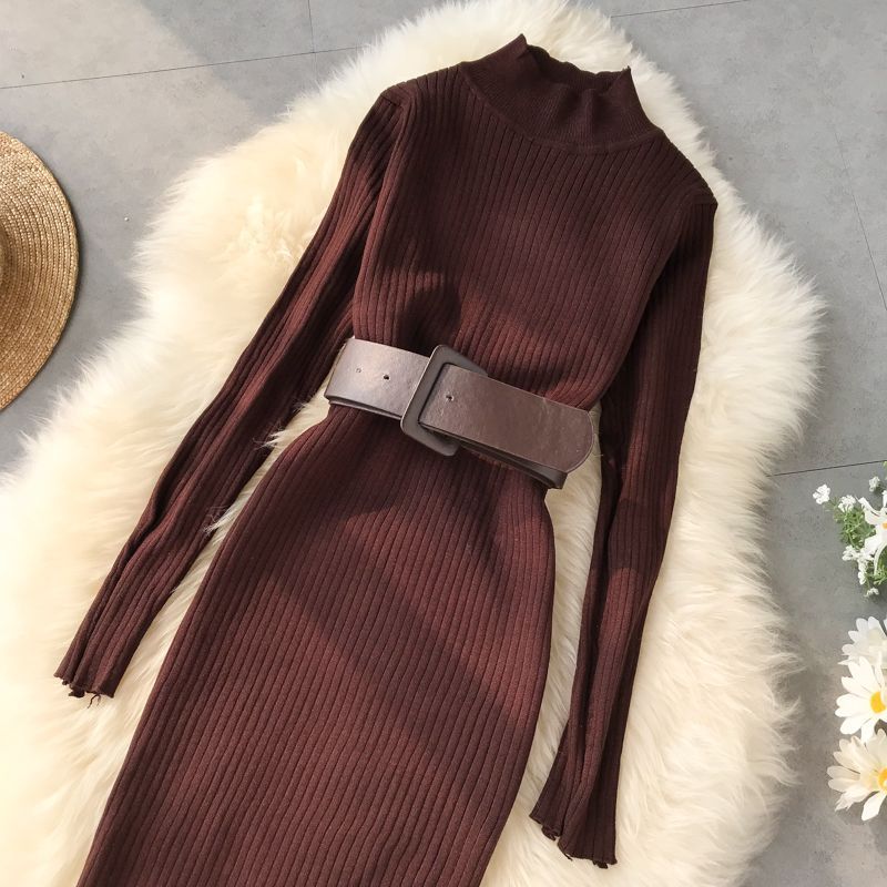 Vestido Feminino Gola Alta Cintia