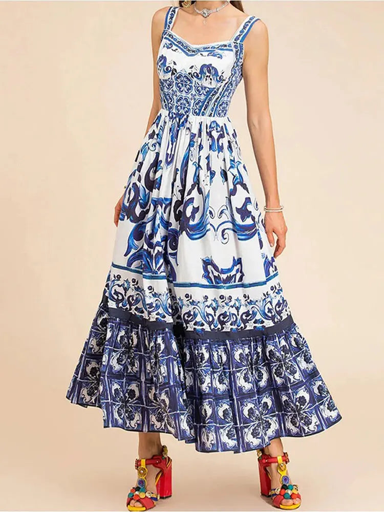 Vestido Feminino Longo Estampado - 7