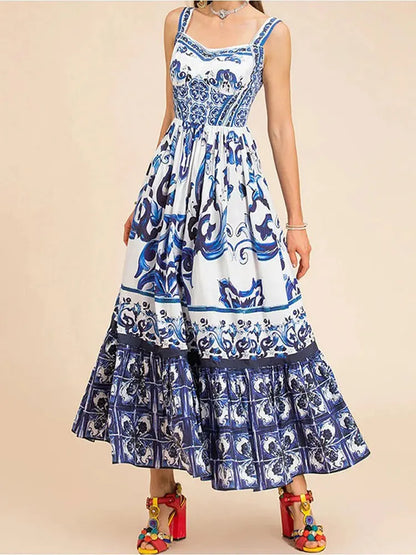 Vestido Feminino Longo Estampado - 7
