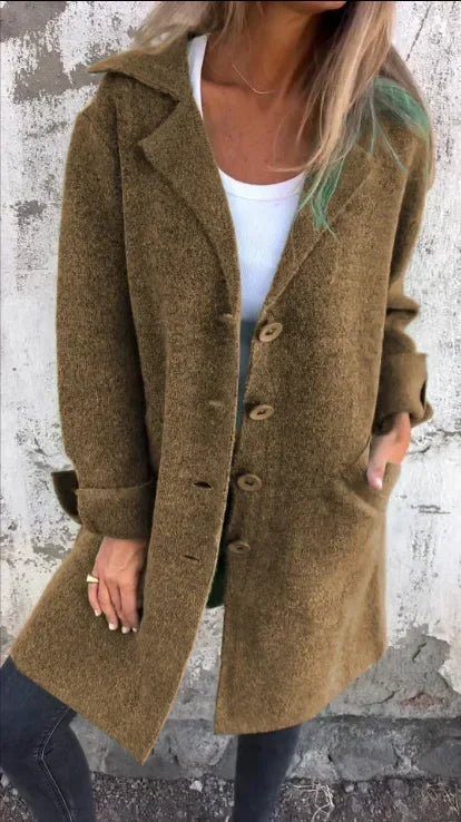 Cardigan Feminino Longo Mary de Botão